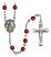 Our Lady of Assumption Engravable Rosary with Ruby Beads