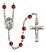 Saint Paul the Hermit Engravable Rosary with Ruby Beads