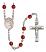 Blessed Herman the Cripple Engravable Rosary with Ruby Beads