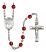 Saint Alphonsa of India Engravable Rosary with Ruby Beads