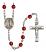 Our Lady of Kibeho Engravable Rosary with Ruby Beads