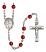 Saint Anthony Mary Claret Engravable Rosary with Ruby Beads