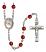 Blessed John Henry Newman Engravable Rosary with Ruby Beads