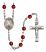 Our Lady of Good Help Engravable Rosary with Ruby Beads