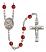 Our Lady of the Precious Blood Engravable Rosary with Ruby Beads