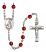 Saint Emma Uffing Engravable Rosary with Ruby Beads