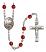 Pope Francis Rosary with Ruby Beads