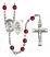 Guardian Angel and Tennis Rosary with Ruby Beads