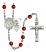 Guardian Angel and Dance Rosary with Ruby Beads