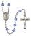 Saint Albert the Great Engravable Rosary with Sapphire Beads