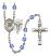 Saint Agatha and Nurse Rosary with Sapphire Beads