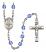 Saint Alexander Sauli Engravable Rosary with Sapphire Beads