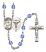 Saint Camillus of Lellis and Nurse Rosary with Sapphire Beads