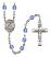 San Cristobal Engravable Rosary with Sapphire Beads