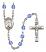 Saint Dorothy Engravable Rosary with Sapphire Beads