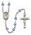 Saint Dennis Engravable Rosary with Sapphire Beads