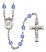 Saint Edward the Confessor Engravable Rosary with Sapphire Beads