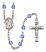 Saint Gabriel the Archangel Engravable Rosary with Sapphire Beads