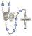 Saint George and EMT Rosary with Sapphire Beads