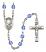 Holy Spirit Engravable Rosary with Sapphire Beads