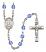 Saint John Bosco Engravable Rosary with Sapphire Beads