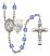 Saint Joseph of Cupertino Rosary with Sapphire Beads