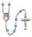 San Jose Engravable Rosary with Sapphire Beads