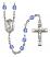 Saint Jude Thaddeus Engravable Rosary with Sapphire Beads