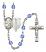 Saint Luke the Apostle and Doctor Rosary with Sapphire Beads