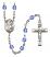 Saint Mark the Evangelist Engravable Rosary with Sapphire Beads