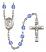 Saint Philip the Apostle Engravable Rosary with Sapphire Beads