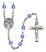 San Raymon Nonato Engravable Rosary with Sapphire Beads