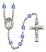 Saint Edith Stein Engravable Rosary with Sapphire Beads