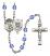 Guardian Angel and Coast Guard Rosary with Sapphire Beads