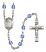 Saint Bridget of Sweden Engravable Rosary with Sapphire Beads