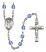 Saint Stanislaus Engravable Rosary with Sapphire Beads