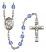 Saint Agnes of Rome Engravable Rosary with Sapphire Beads