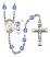 Saint Christopher and Gymnastics Rosary with Sapphire Beads