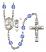 Saint Christopher and Track & Field Rosary with Sapphire Beads