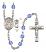 Saint Christopher and Wrestling Rosary with Sapphire Beads