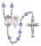 Saint Sebastian and Golf Rosary with Sapphire Beads