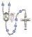 Saint Sebastian and Ice Hockey Rosary with Sapphire Beads