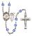 Saint Sebastian and Tennis Rosary with Sapphire Beads