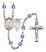 Saint Sebastian and Gymnastics Rosary with Sapphire Beads