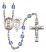 Saint Sebastian and Lacrosse Rosary with Sapphire Beads