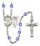 Saint Sebastian and Field Hockey Rosary with Sapphire Beads