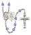 Saint Kateri and Equestrian Rosary with Sapphire Beads