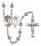 Saint Sebastian and Archery Rosary with Sapphire Beads