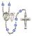 Saint Sebastian and Rodeo Rosary with Sapphire Beads