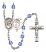 Saint Sebastian and Motorcycle Rosary with Sapphire Beads